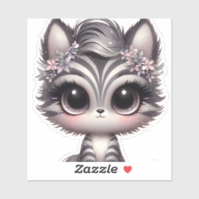 Niedlicher Kätzchen Aufkleber (Blatt)