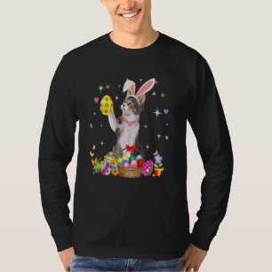 Niedlicher Katze Ostertag Bunny Egg Kostüme Männer T-Shirt