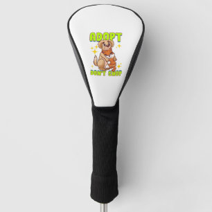 Niedlicher Katzen-Hund Adoptiere Don't Shop Golf Headcover