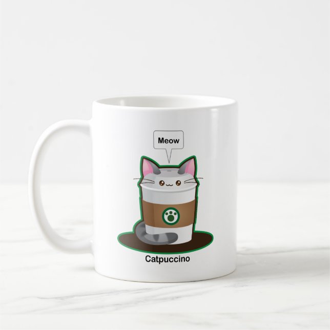 Niedlicher Katzen-Kaffee Kaffeetasse (Links)
