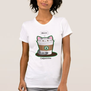 Niedlicher Katzen-Kaffee T-Shirt
