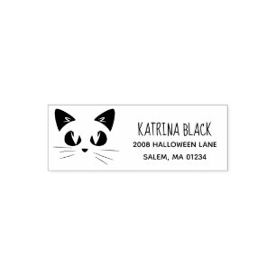 Niedlicher Katzen-Name-Aufkleber für Kinder Permastempel