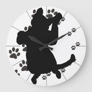 Niedlicher Katzen-Tatzen-Druck-lustige Uhr