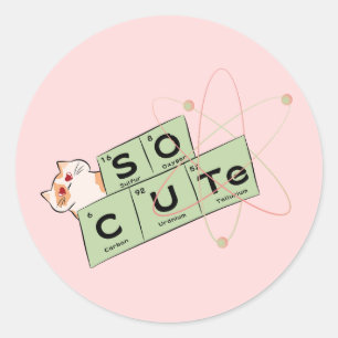 Niedlicher Katzenaufkleber Runder Aufkleber