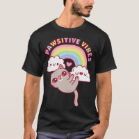 Niedlicher Katzenbogen und Wolken Pawsitive Gesich