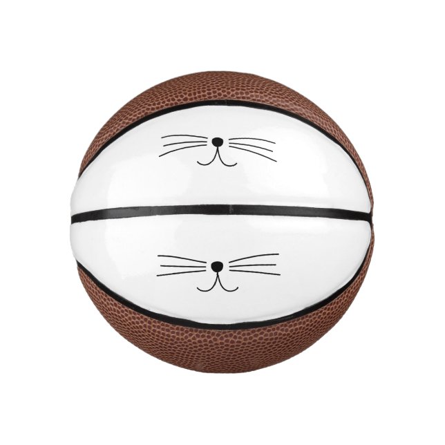 Niedlicher Katzenflüster Mini Basketball (Vorderseite)