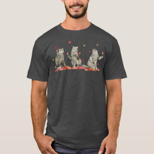 Niedlicher Katzenherbst Halloween Thanksgiv sinken T-Shirt