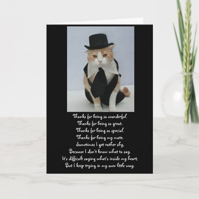 Niedlicher Katzenjubiläum Karte (Vorderseite)