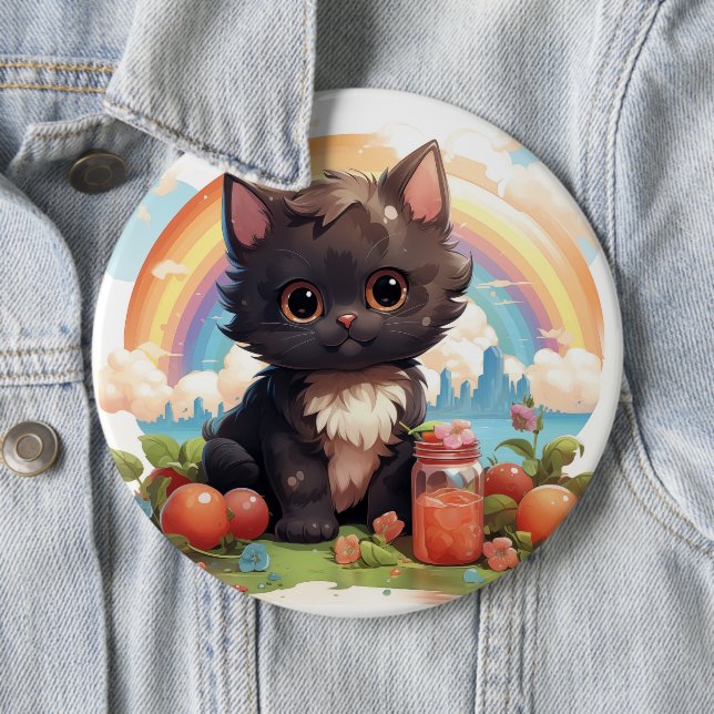 Niedlicher Katzenknopf Button (Beispiel)