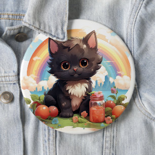 Niedlicher Katzenknopf Button
