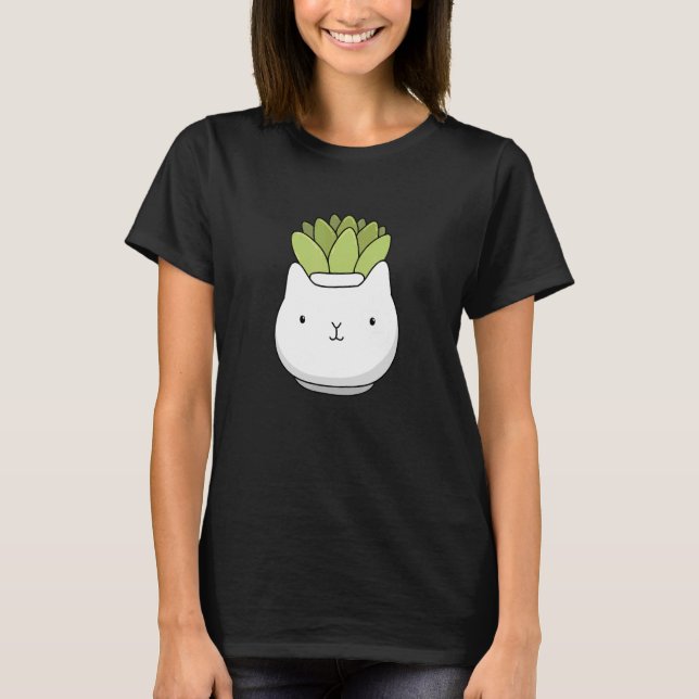 Niedlicher Katzenkuktopf T-Shirt (Vorderseite)