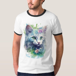Niedlicher Katzenliebhaber T-Shirt