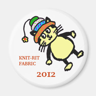 Niedlicher Katzenmagnet - weiß Magnet