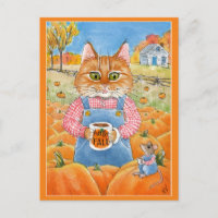 Niedlicher Katzenmäusenkürbis Herbst