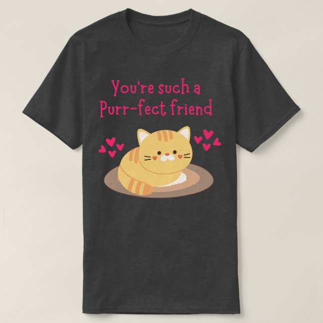 Niedlicher Katzenpuffer T-Shirt (Design vorne)