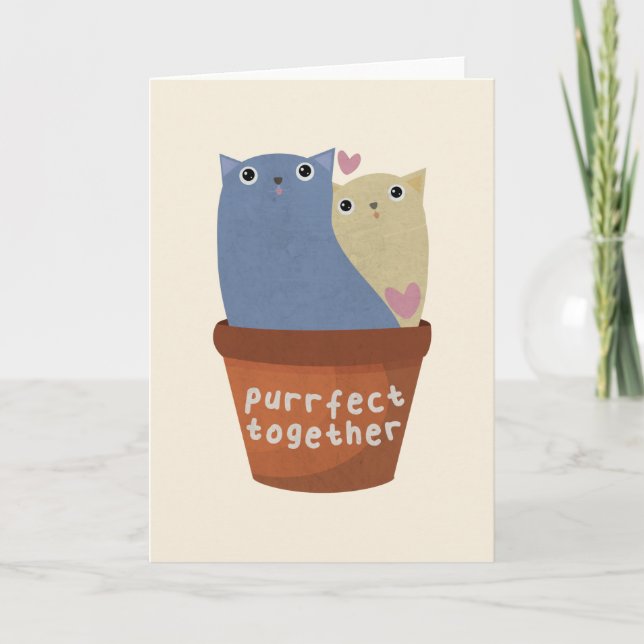 Niedlicher Katzenpun: gemeinsam Purfekt (Vorderseite)