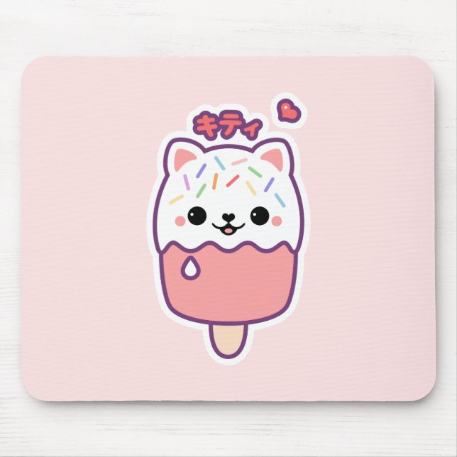 Niedlicher KatzePopsicle Mousepad (Vorne)