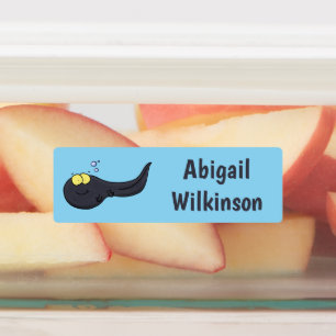 Niedlicher Kaulquappen-Cartoon personalisiert Etiketten