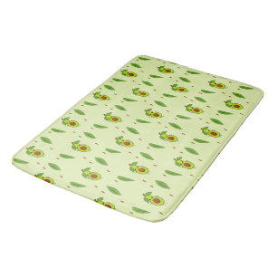 Niedlicher Kawaii-Avocado auf grüner Fläche Badematte