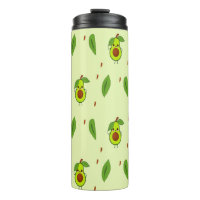 Niedlicher Kawaii-Avocado auf grüner Fläche