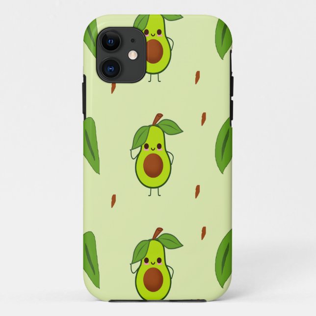 Niedlicher Kawaii-Avocado Case-Mate iPhone Hülle (Rückseite)