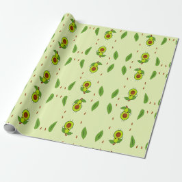 Niedlicher Kawaii-Avocado Geschenkpapier