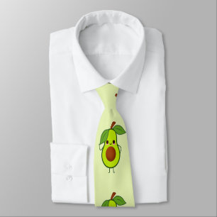 Niedlicher Kawaii-Avocado Krawatte