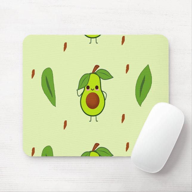 Niedlicher Kawaii-Avocado Mousepad (Mit Mouse)