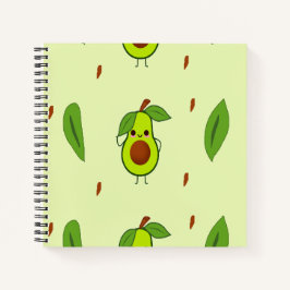 Niedlicher Kawaii-Avocado Notizbuch