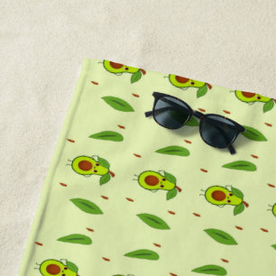 Niedlicher Kawaii-Avocado Strandtuch