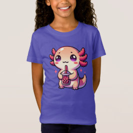 Niedlicher Kawaii Axolotl mit Bubble Tee
