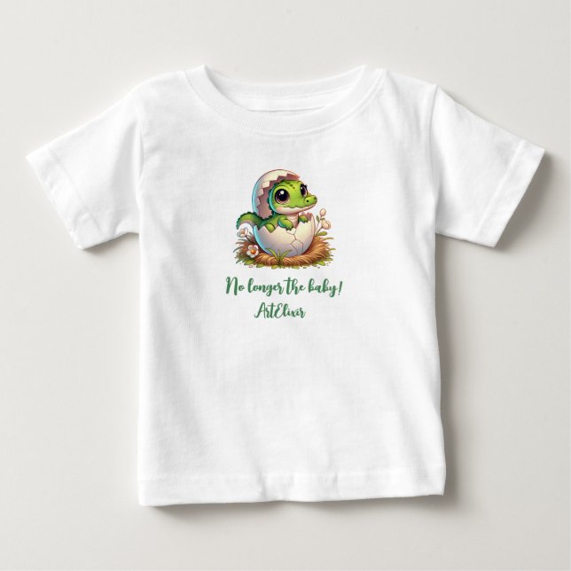 Niedlicher Kawaii Baby Alligator mit Babydusche T-shirt (Vorderseite)