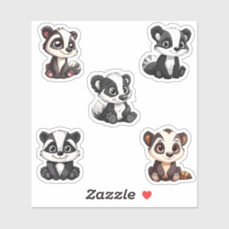 niedlicher Kawaii-Badger-Aufkleber Aufkleber
