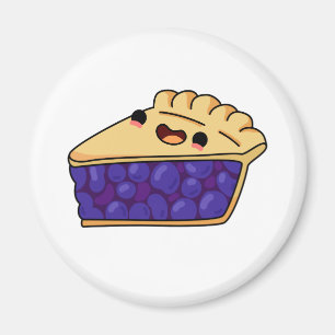 Niedlicher Kawaii-Blueberry-Pie Magnet