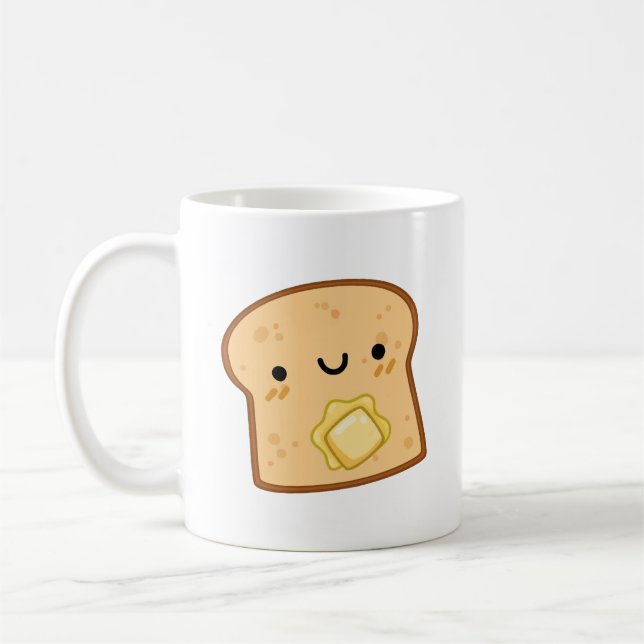 Niedlicher Kawaii-Buttertoast Kaffeetasse (Links)