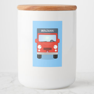 Niedlicher Kawaii-Cartoon Lebensmitteletikett