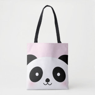 Niedlicher Kawaii Cartoon Panda Bären Face Pink