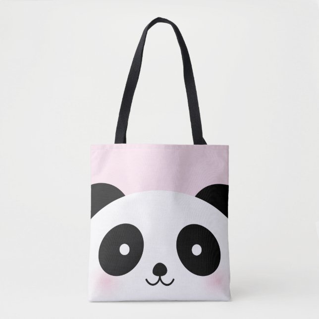Niedlicher Kawaii Cartoon Panda Bären Face Pink (Vorderseite)