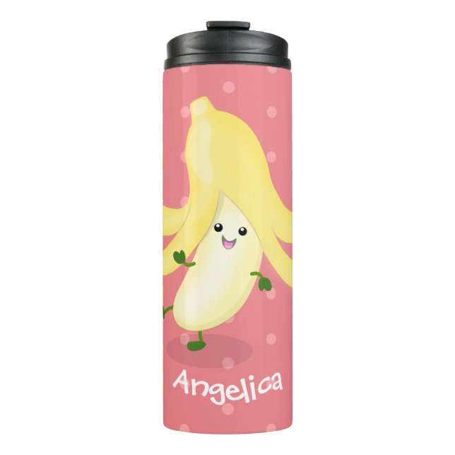 Niedlicher Kawaii-Cartoon Thermosbecher (Vorderseite)