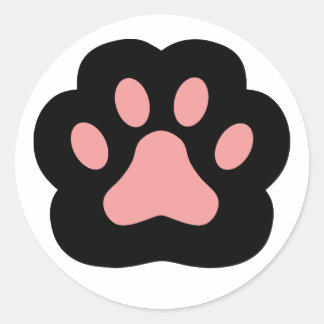 Niedlicher Kawaii Cat Paw Umschlag-Aufkleber für d Runder Aufkleber
