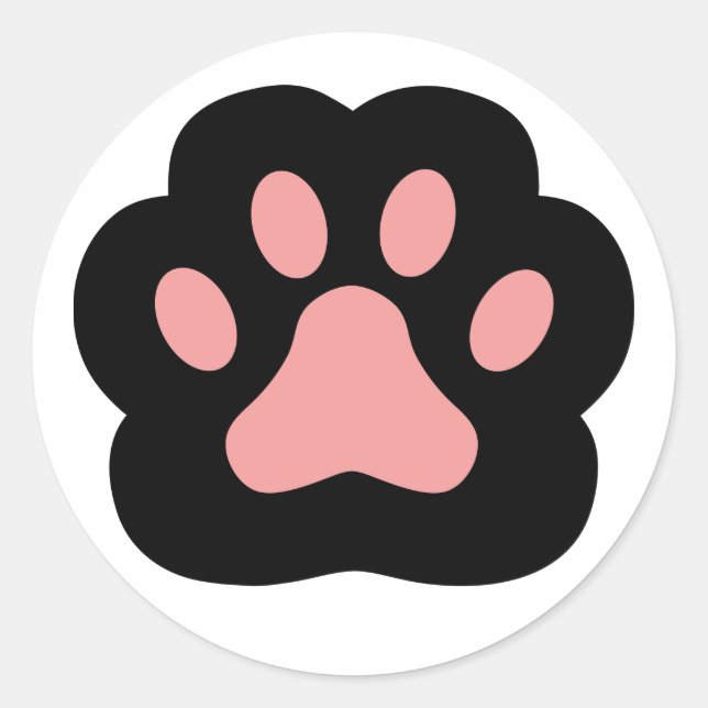 Niedlicher Kawaii Cat Paw Umschlag-Aufkleber für d Runder Aufkleber (Vorderseite)