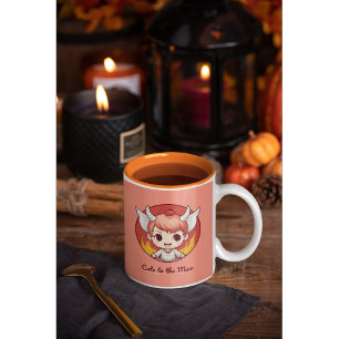 Niedlicher Kawaii Chibi Charakter und Fantasy-Them Kaffeetasse