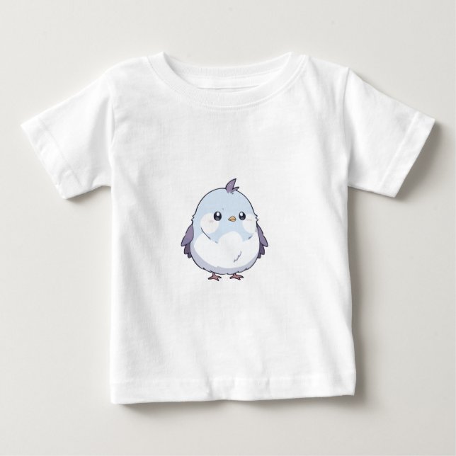 Niedlicher Kawaii Chubby Bird Cartoon - Adorable P Baby T-shirt (Vorderseite)