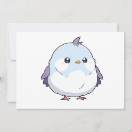 Niedlicher Kawaii Chubby Bird Cartoon - Adorable P Einladung