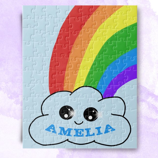 Niedlicher Kawaii Cloud Rainbow Zeichnend Kinder Puzzle (Von Creator hochgeladen)