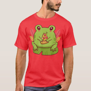 Niedlicher Kawaii Cotattcore Frog Pizza Aesthet es T-Shirt