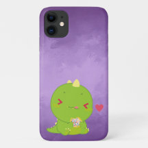 Niedlicher Kawaii Dinosaur Essen Cookie Lila