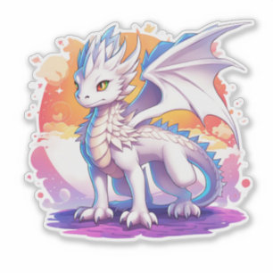 Niedlicher Kawaii-Drachensticker für Anime-Fans Aufkleber