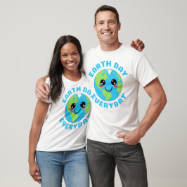 Niedlicher Kawaii-Earth-Tag T-Shirt