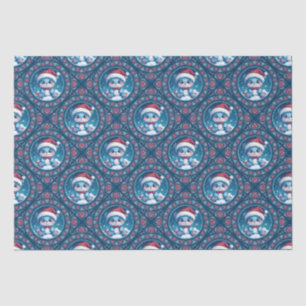 Niedlicher Kawaii-Festbär Mandala Geo Diamond Tile Seidenpapier